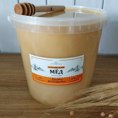 Мёд луговое разнотравье, 4,5 кг пласт/ведерко